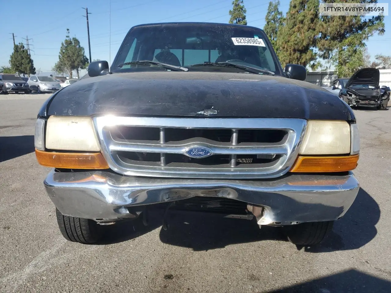 2000 Ford Ranger Super Cab VIN: 1FTYR14V8YPA45694 Lot: 62358985