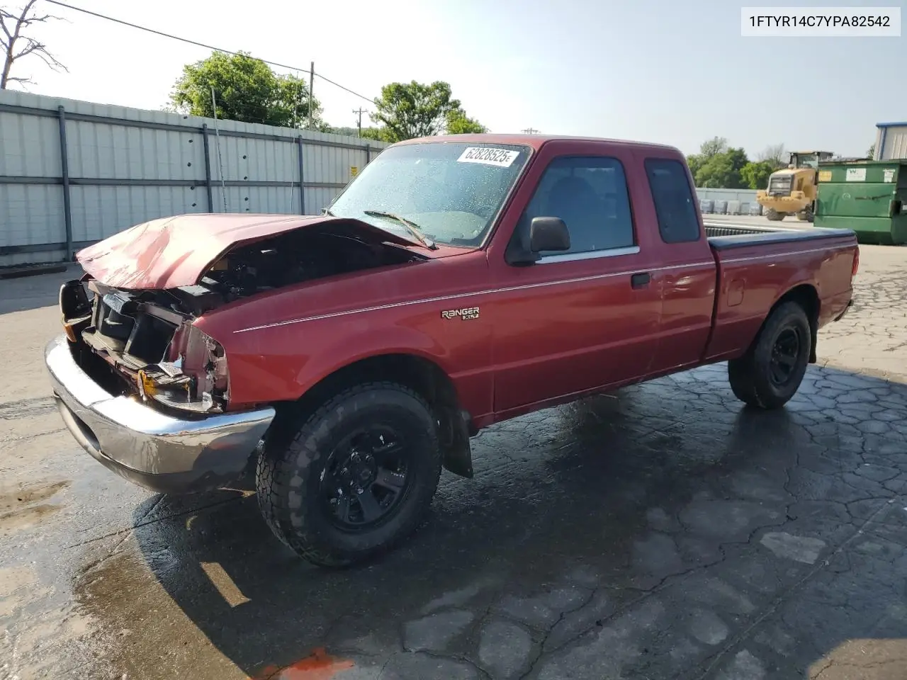 2000 Ford Ranger Super Cab VIN: 1FTYR14C7YPA82542 Lot: 62828525