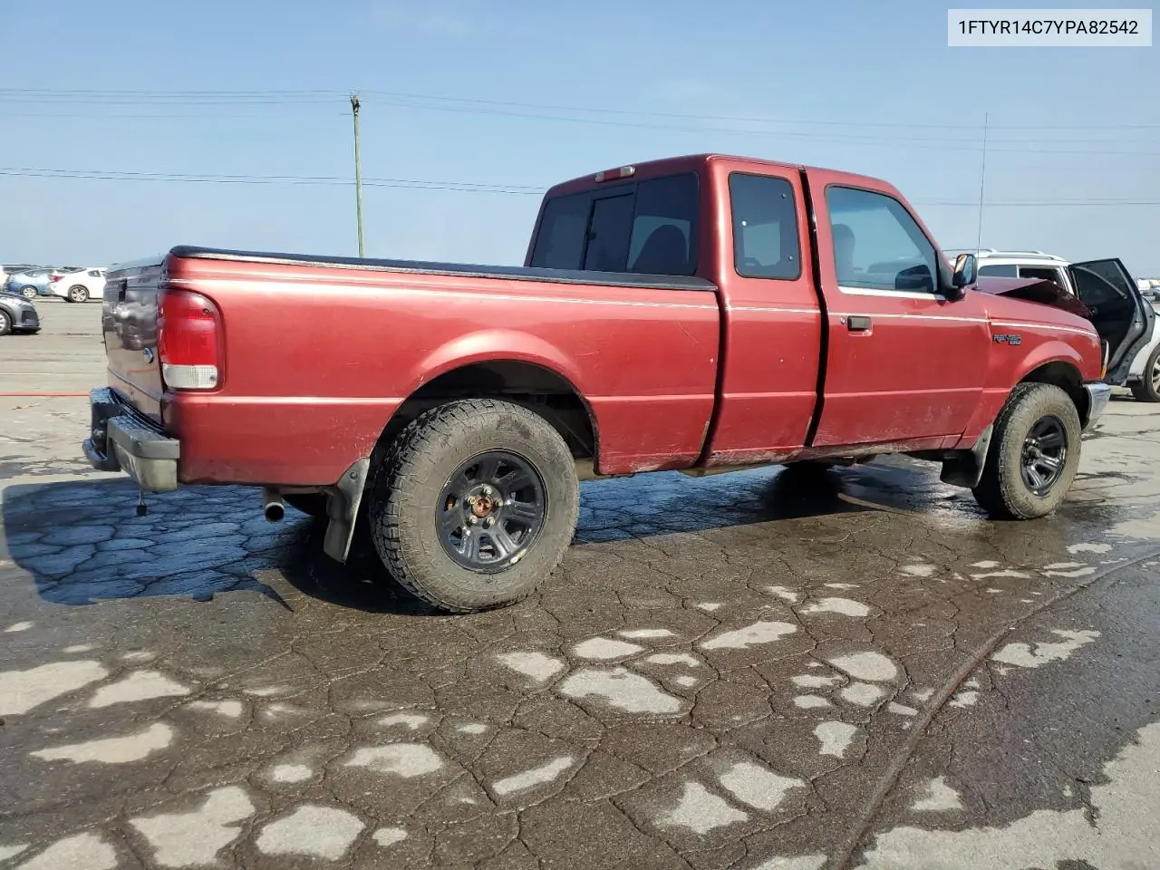 2000 Ford Ranger Super Cab VIN: 1FTYR14C7YPA82542 Lot: 62828525