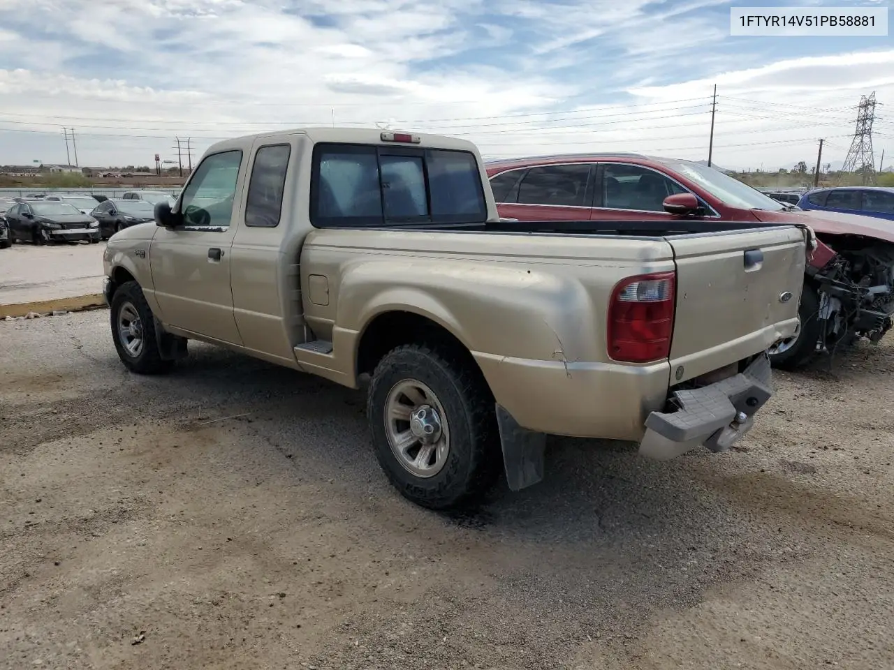 2001 Ford Ranger Super Cab VIN: 1FTYR14V51PB58881 Lot: 56371955