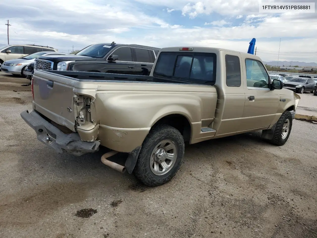 2001 Ford Ranger Super Cab VIN: 1FTYR14V51PB58881 Lot: 56371955