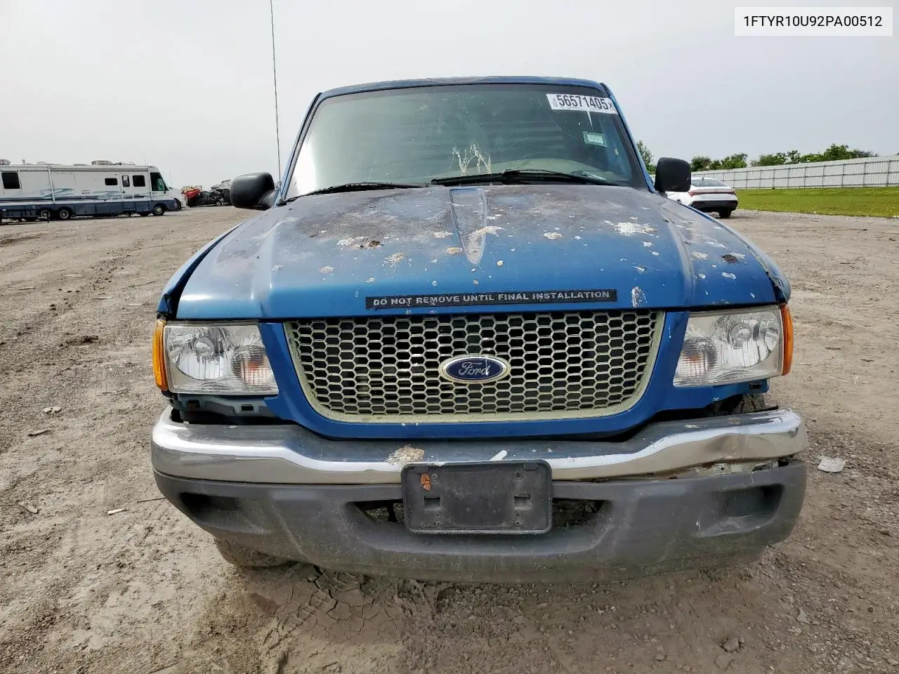 2002 Ford Ranger VIN: 1FTYR10U92PA00512 Lot: 56571405