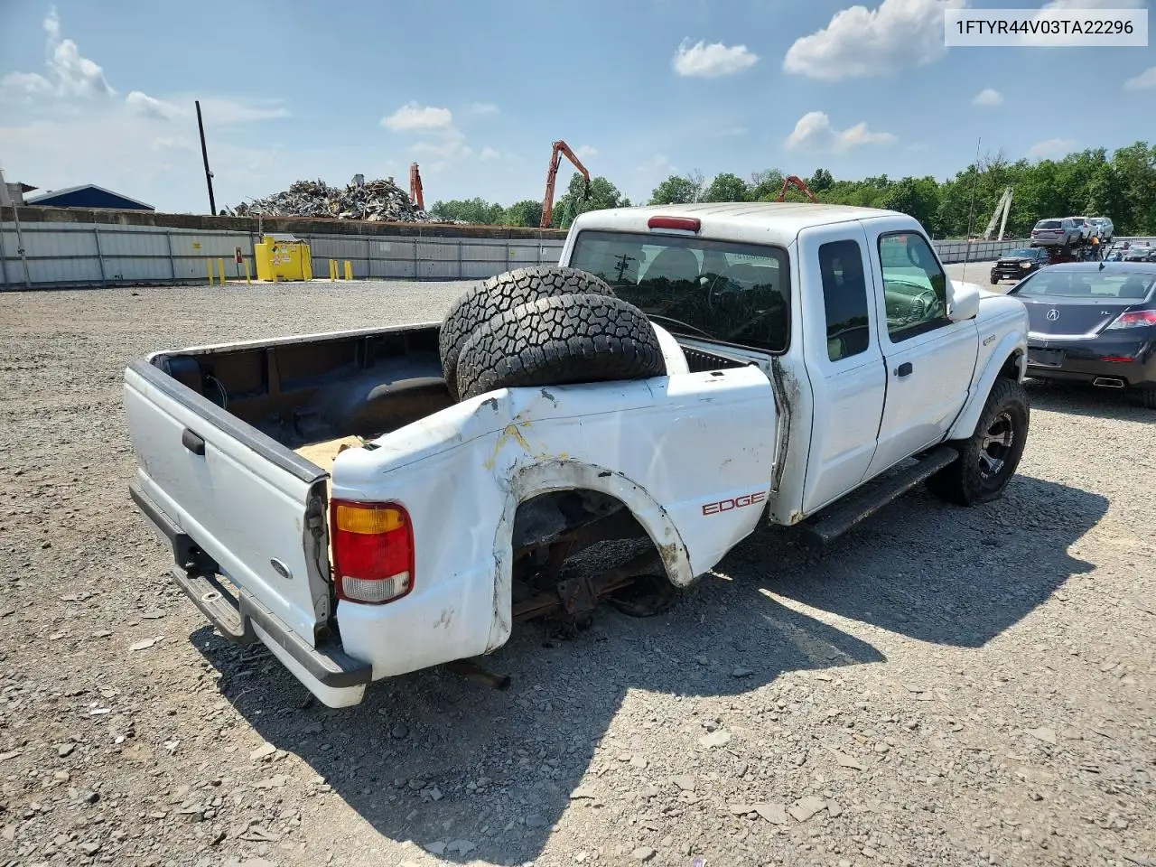 2003 Ford Ranger Super Cab VIN: 1FTYR44V03TA22296 Lot: 62368375