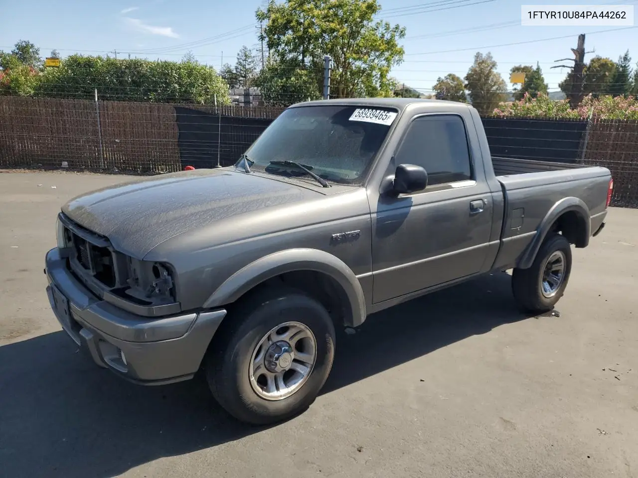 2004 Ford Ranger VIN: 1FTYR10U84PA44262 Lot: 58939465