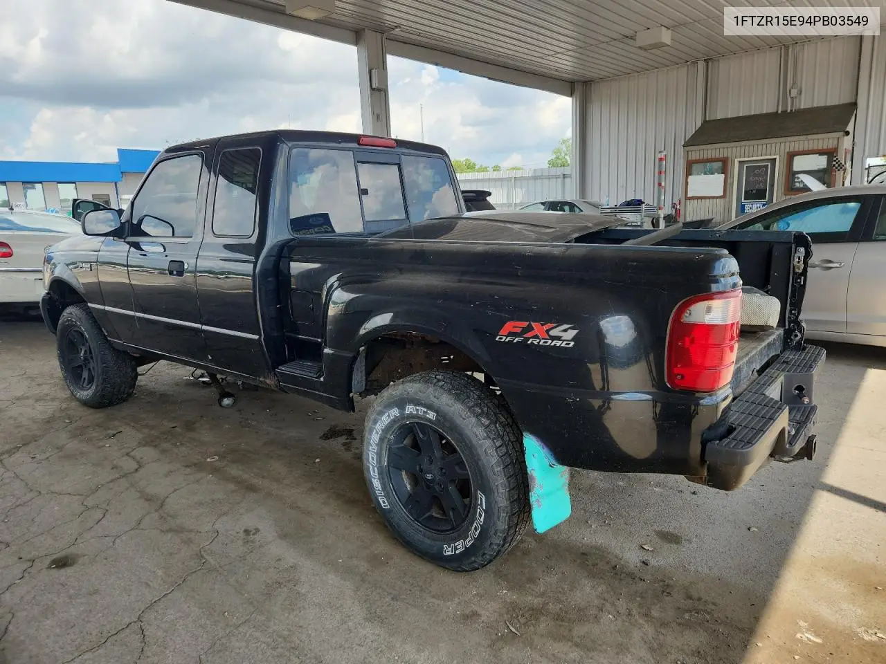 2004 Ford Ranger Super Cab VIN: 1FTZR15E94PB03549 Lot: 62572625