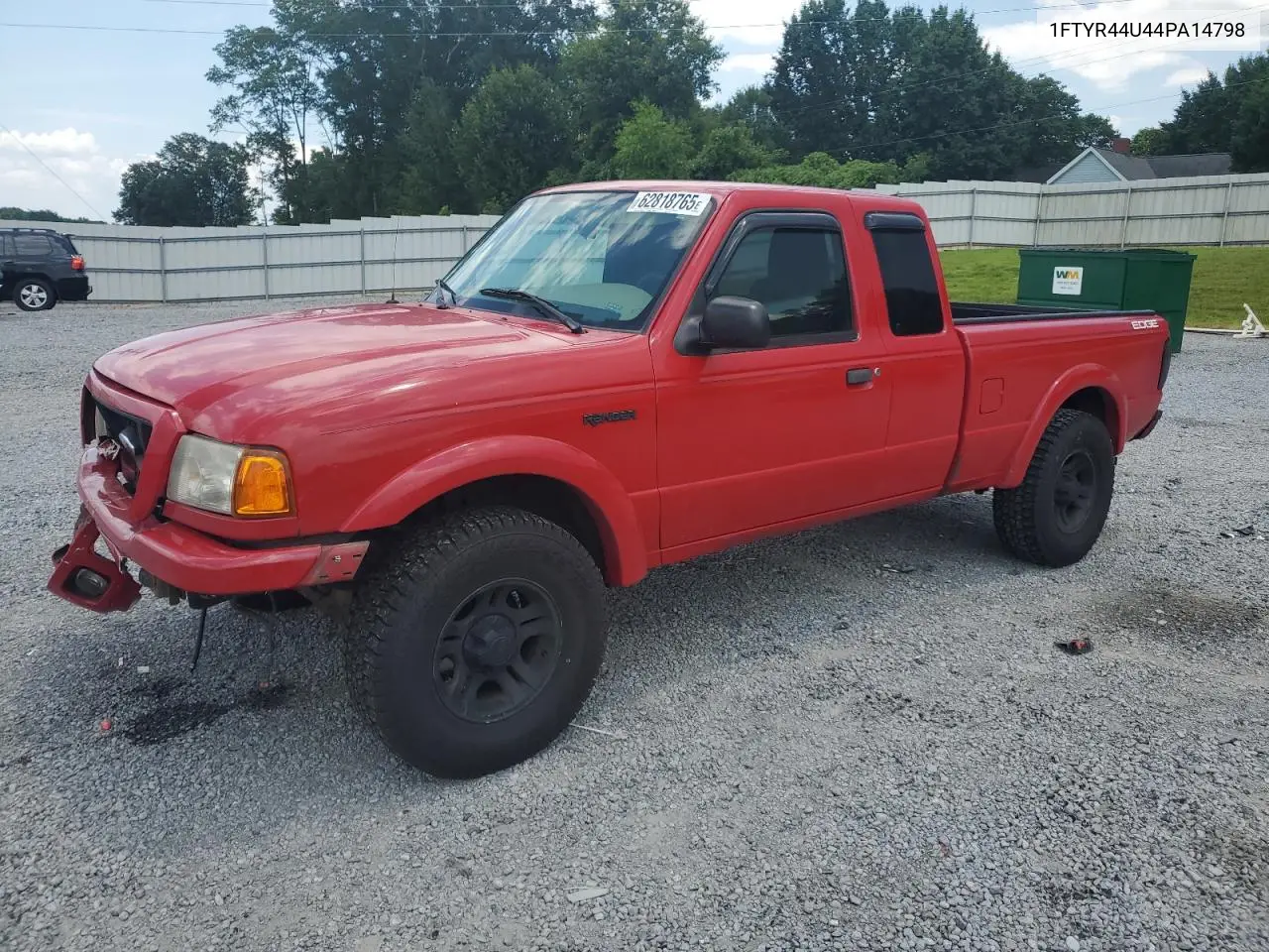 2004 Ford Ranger Super Cab VIN: 1FTYR44U44PA14798 Lot: 62818765