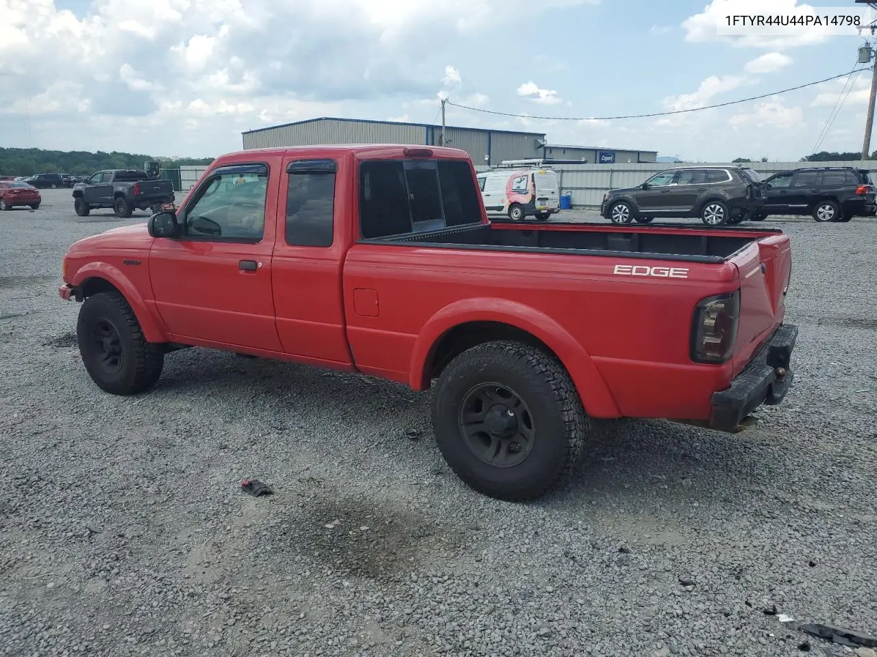 2004 Ford Ranger Super Cab VIN: 1FTYR44U44PA14798 Lot: 62818765