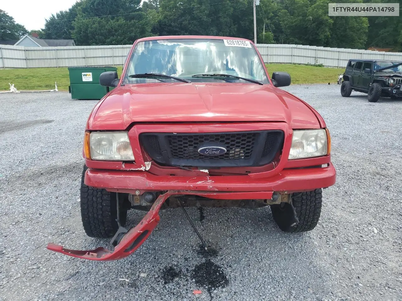 2004 Ford Ranger Super Cab VIN: 1FTYR44U44PA14798 Lot: 62818765