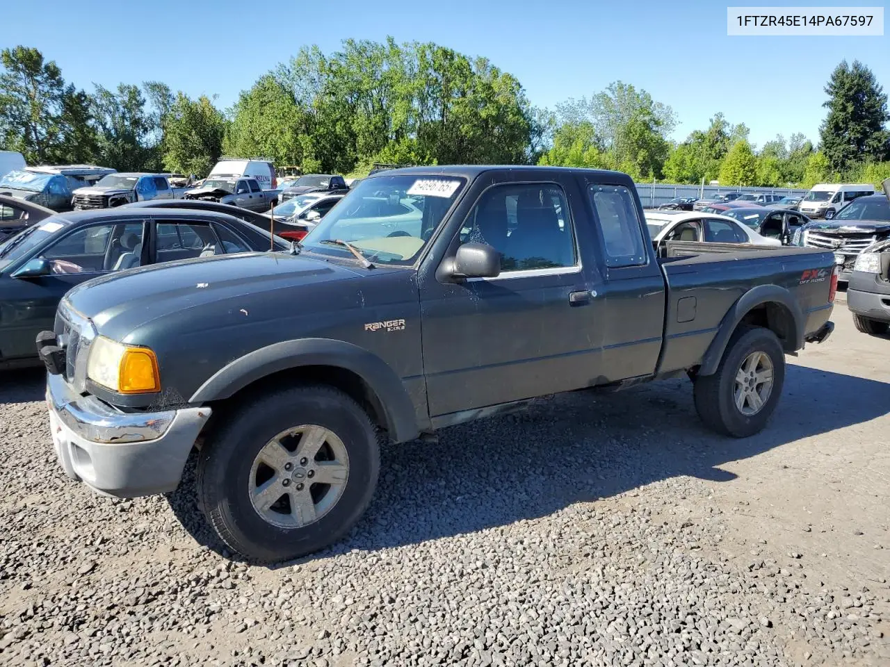 2004 Ford Ranger Super Cab VIN: 1FTZR45E14PA67597 Lot: 64696765