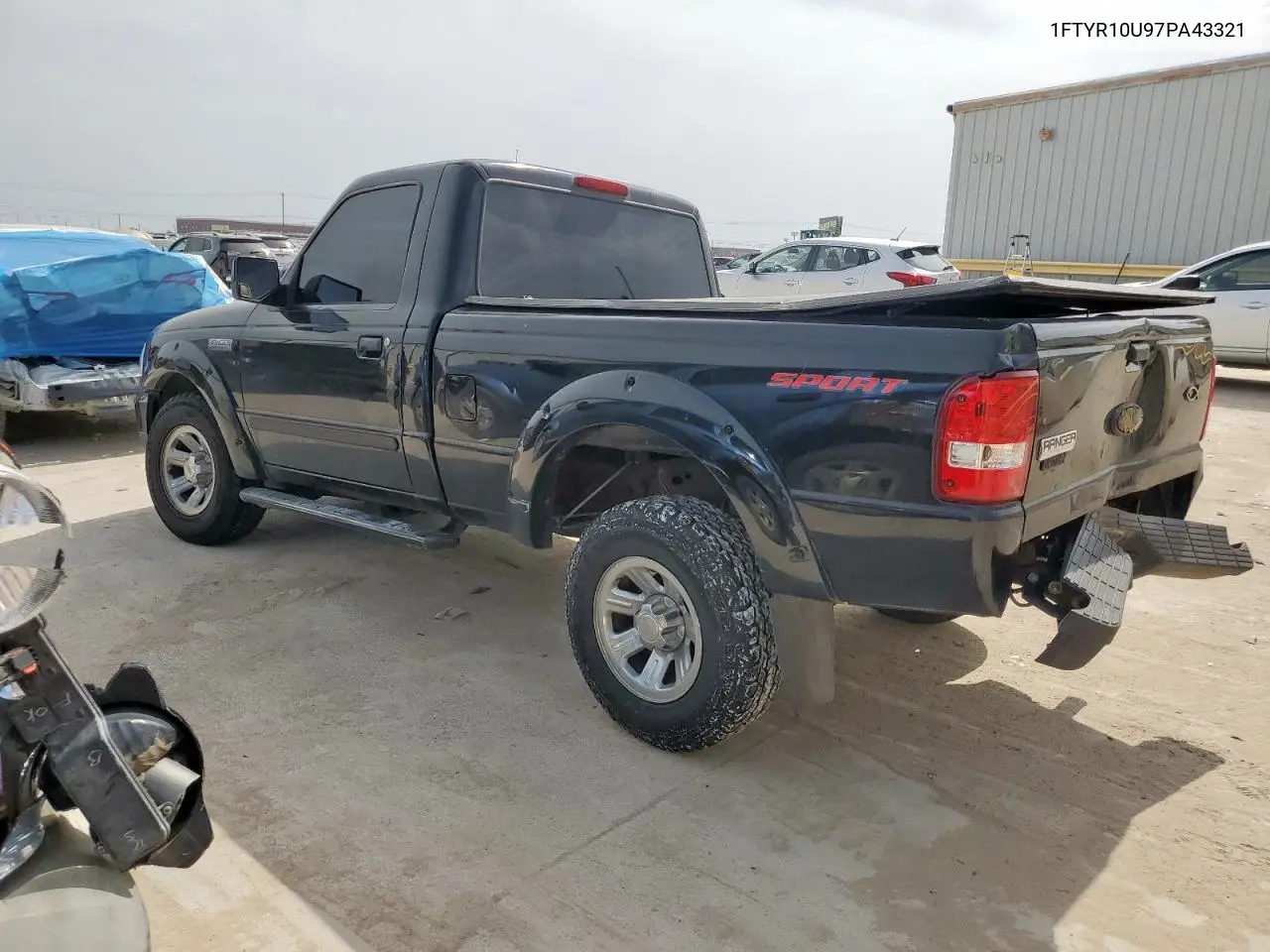 2007 Ford Ranger VIN: 1FTYR10U97PA43321 Lot: 57209235