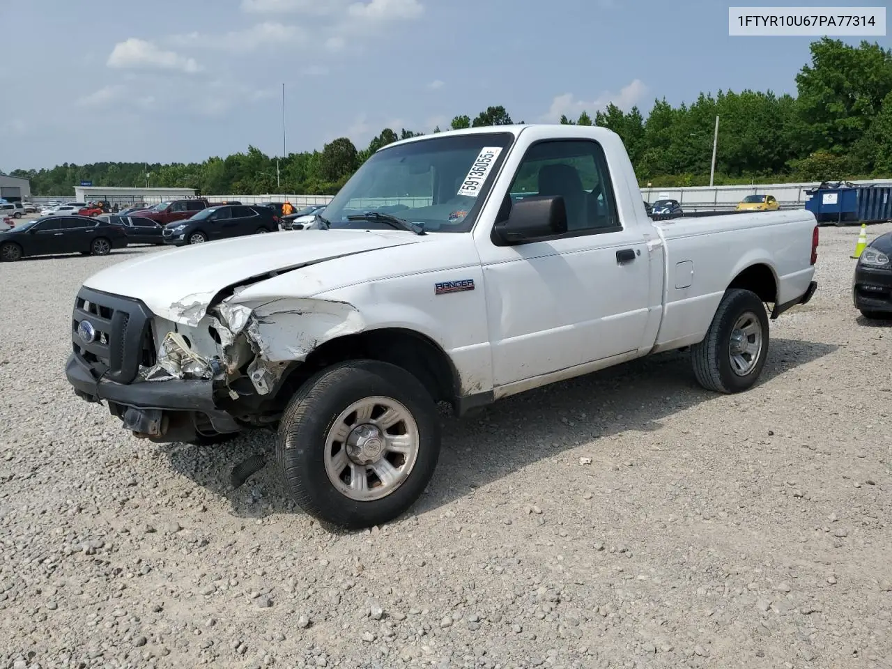 2007 Ford Ranger VIN: 1FTYR10U67PA77314 Lot: 59136055