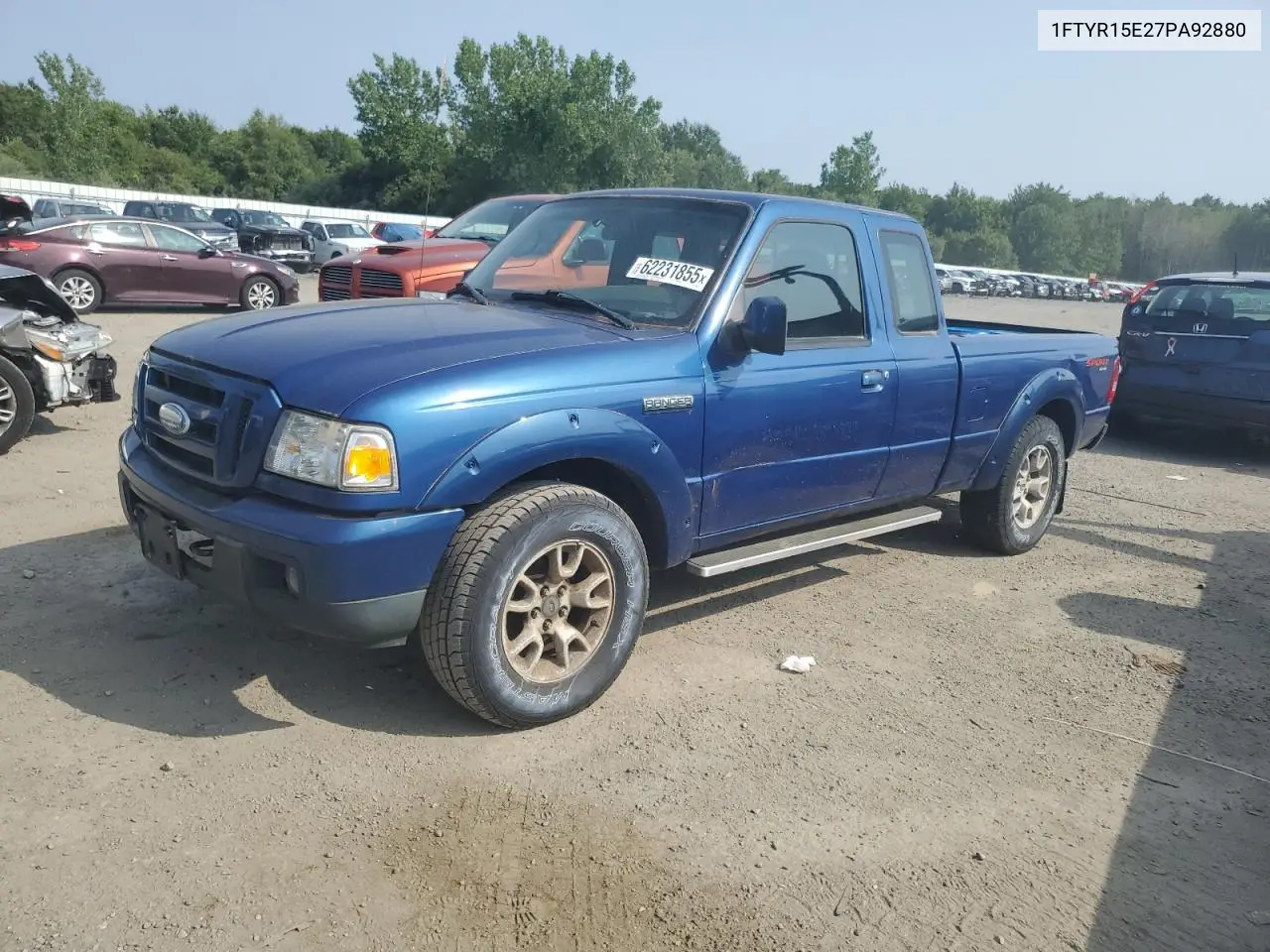 2007 Ford Ranger Super Cab VIN: 1FTYR15E27PA92880 Lot: 62231855