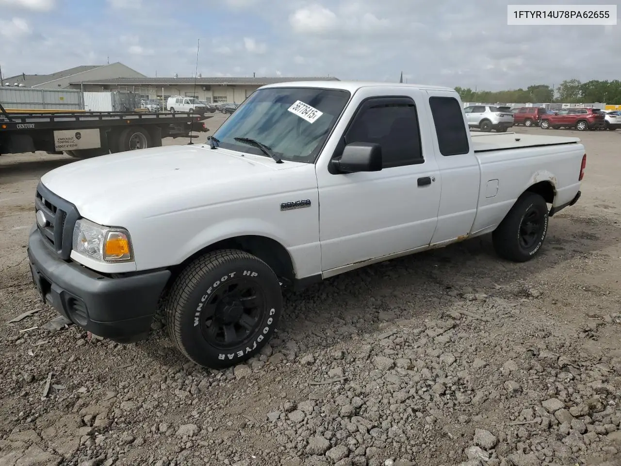 2008 Ford Ranger Super Cab VIN: 1FTYR14U78PA62655 Lot: 56776415