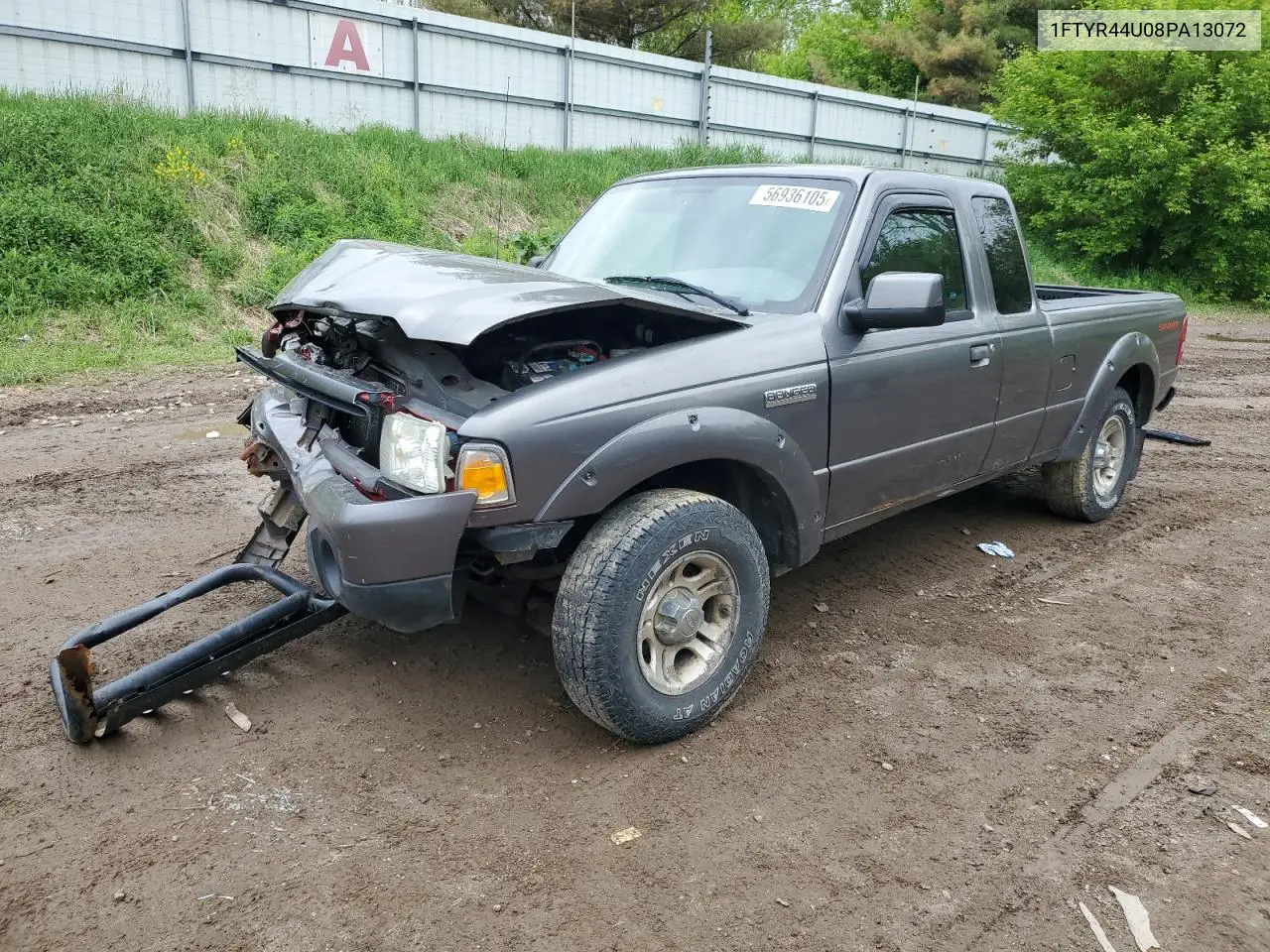 2008 Ford Ranger Super Cab VIN: 1FTYR44U08PA13072 Lot: 56936105