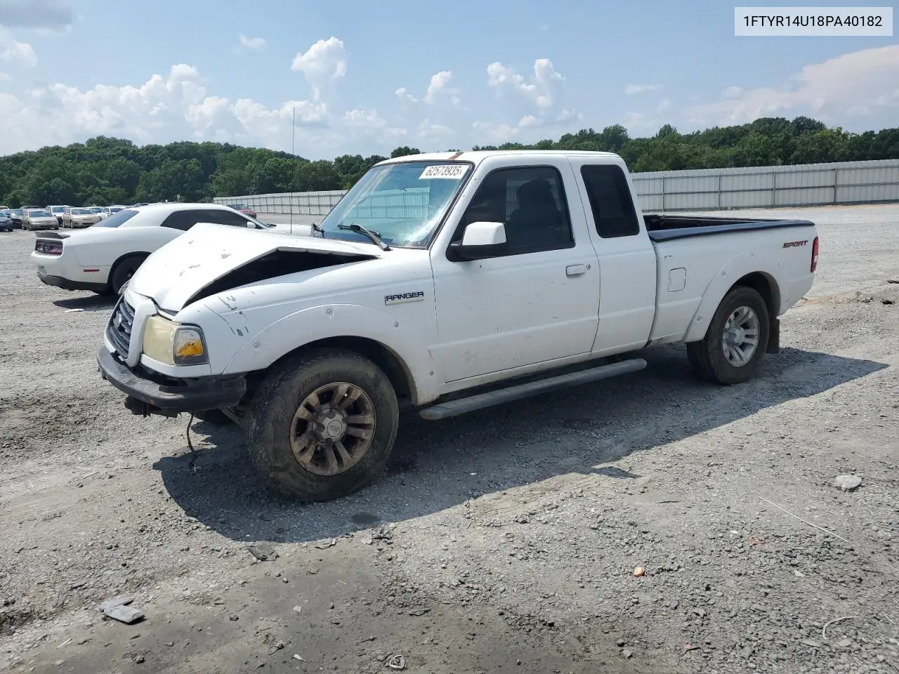2008 Ford Ranger Super Cab VIN: 1FTYR14U18PA40182 Lot: 62573935