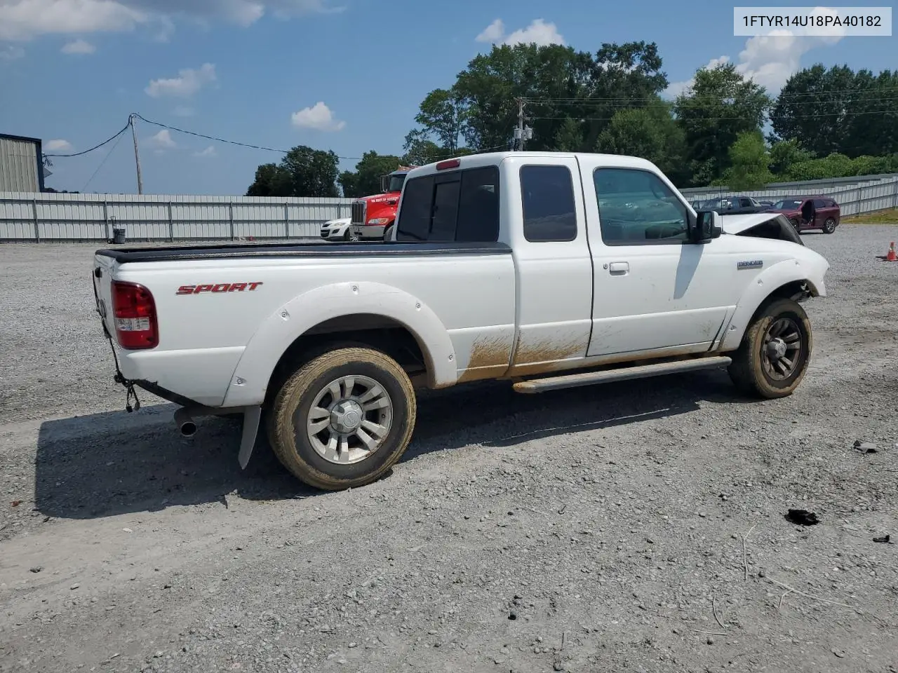 2008 Ford Ranger Super Cab VIN: 1FTYR14U18PA40182 Lot: 62573935