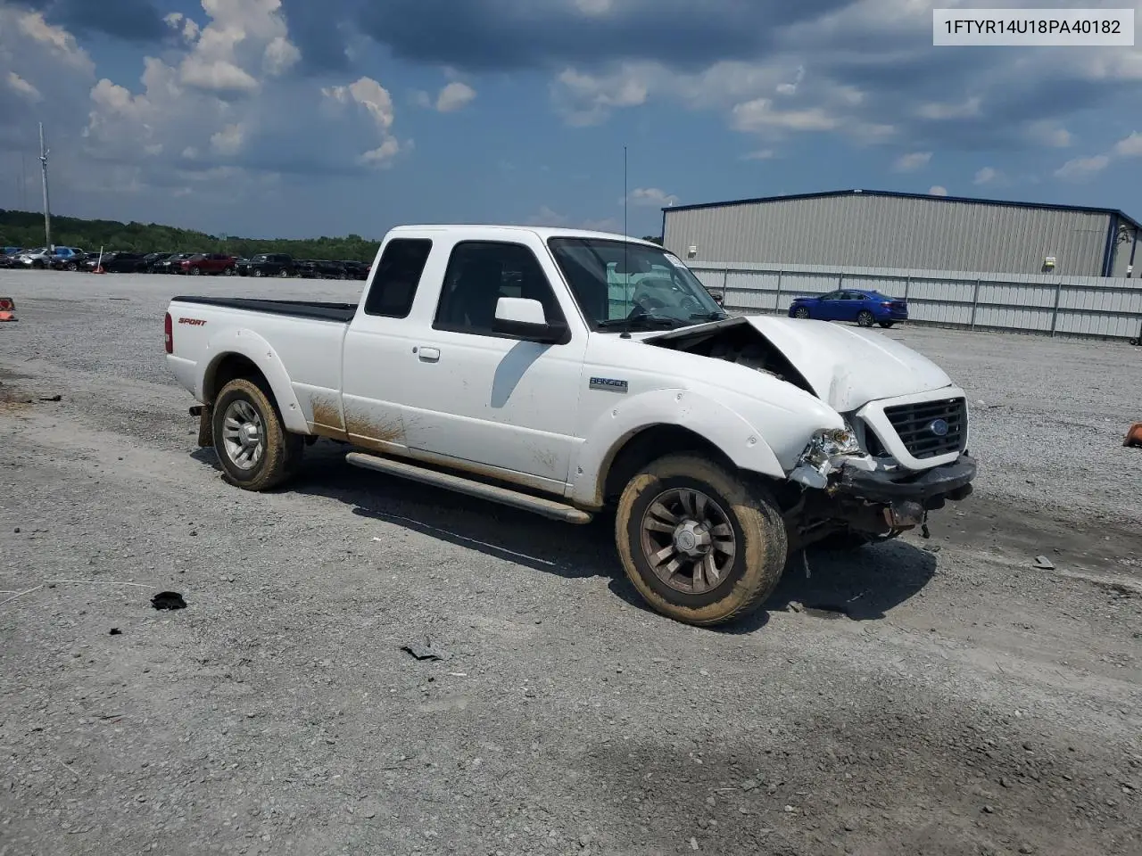 2008 Ford Ranger Super Cab VIN: 1FTYR14U18PA40182 Lot: 62573935