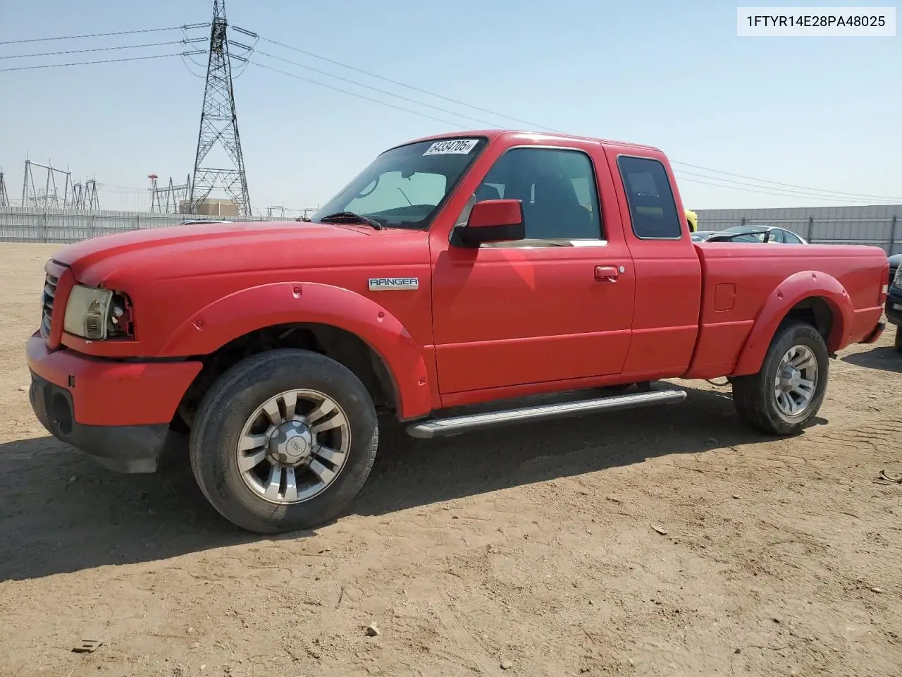 2008 Ford Ranger Super Cab VIN: 1FTYR14E28PA48025 Lot: 64334705