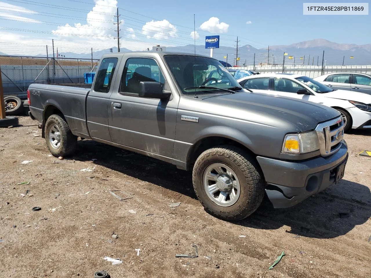 2008 Ford Ranger Super Cab VIN: 1FTZR45E28PB11869 Lot: 81540434