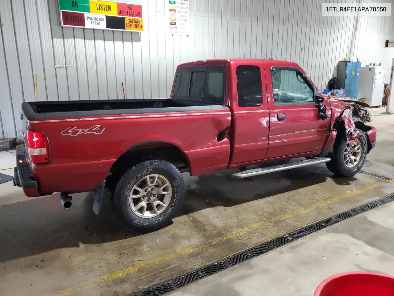 2010 Ford Ranger Super Cab VIN: 1FTLR4FE1APA70550 Lot: 56716325