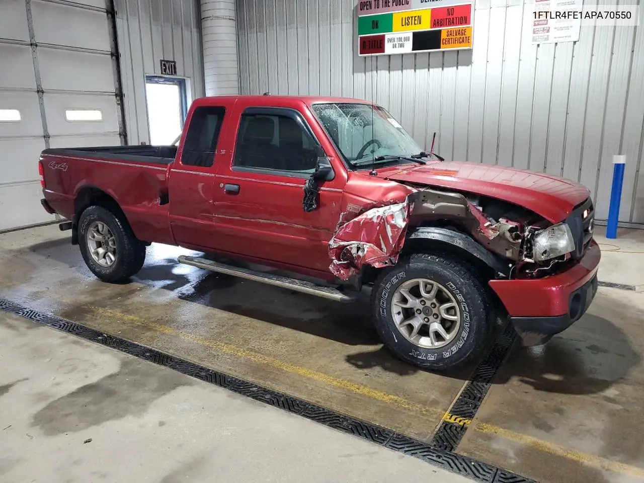 2010 Ford Ranger Super Cab VIN: 1FTLR4FE1APA70550 Lot: 56716325