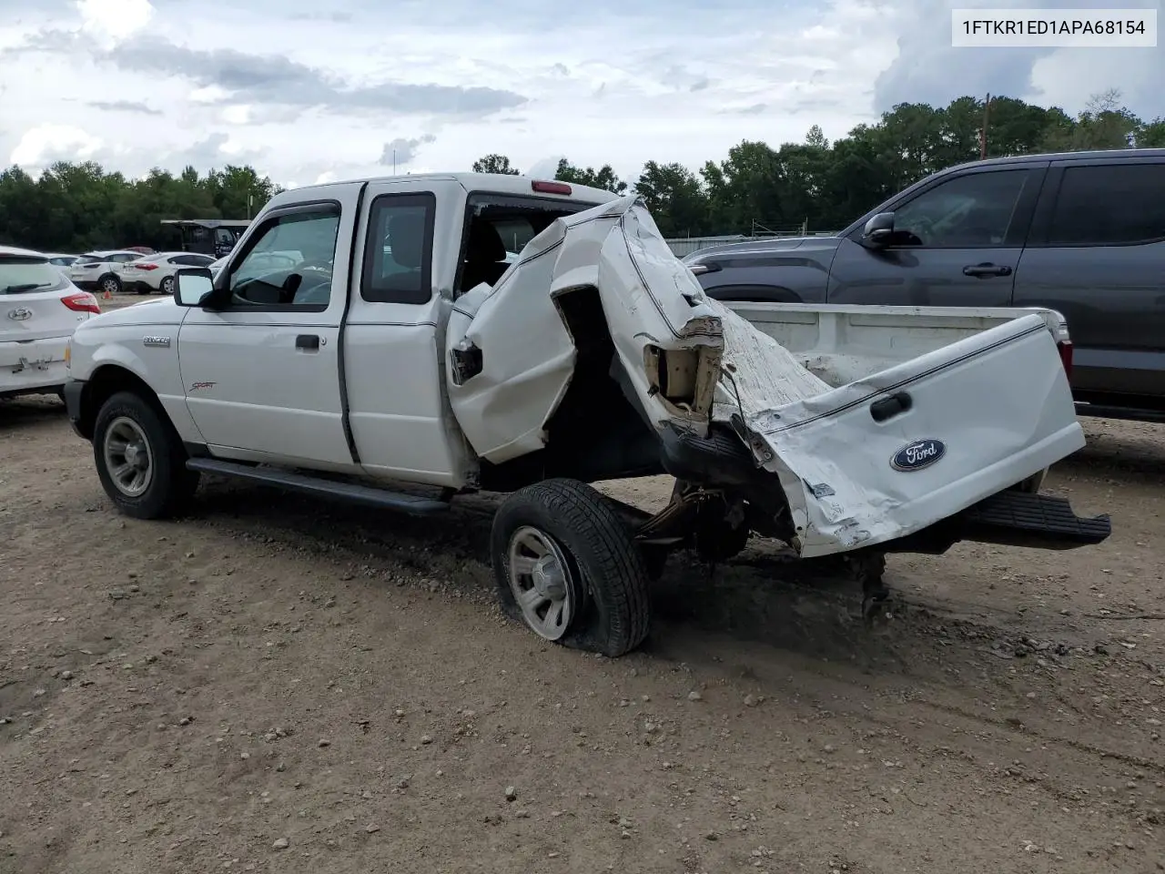 2010 Ford Ranger Super Cab VIN: 1FTKR1ED1APA68154 Lot: 57890125