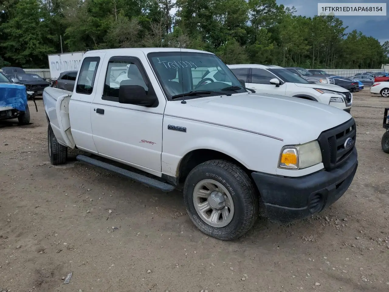 2010 Ford Ranger Super Cab VIN: 1FTKR1ED1APA68154 Lot: 57890125