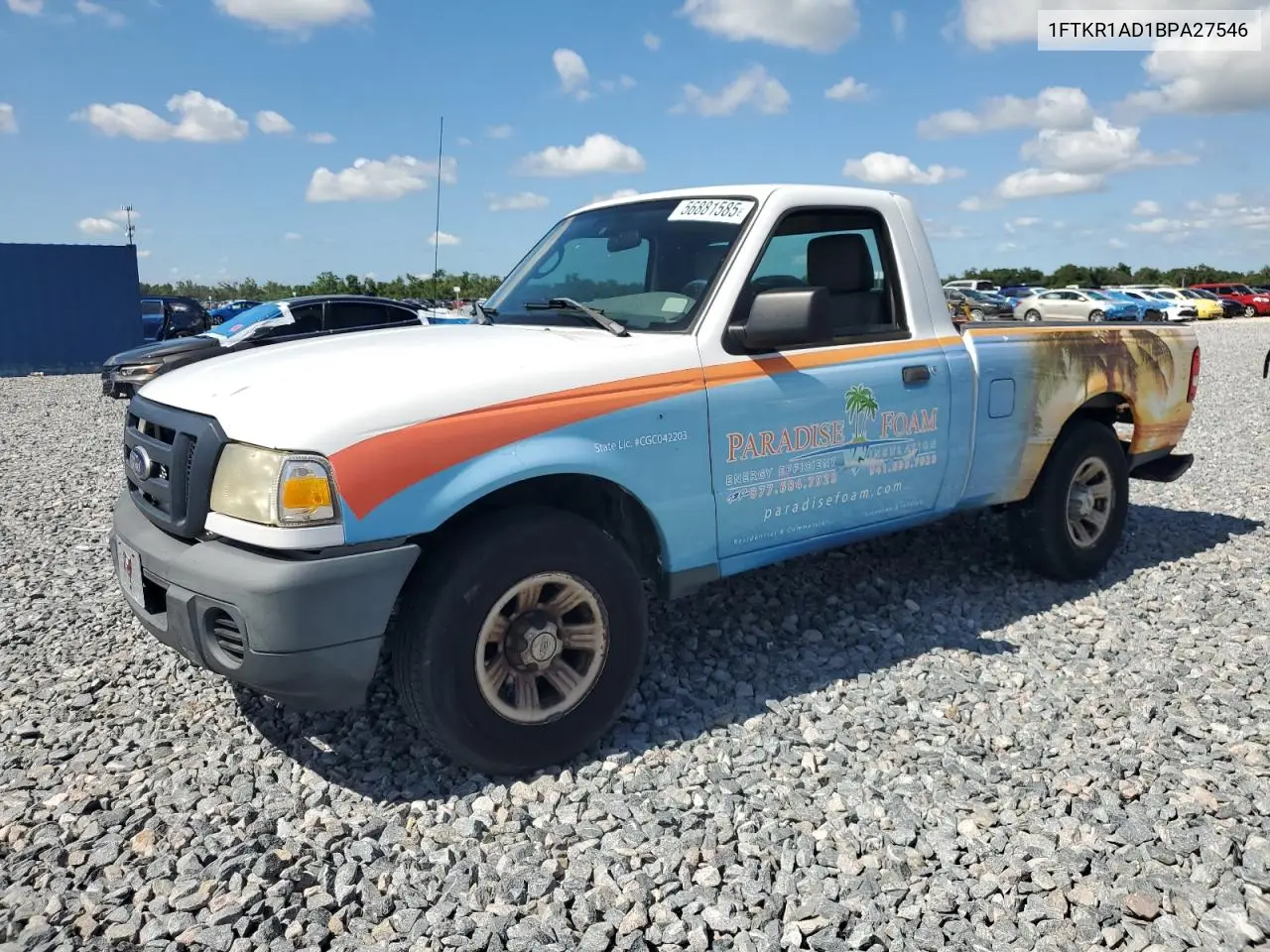 2011 Ford Ranger VIN: 1FTKR1AD1BPA27546 Lot: 56881585