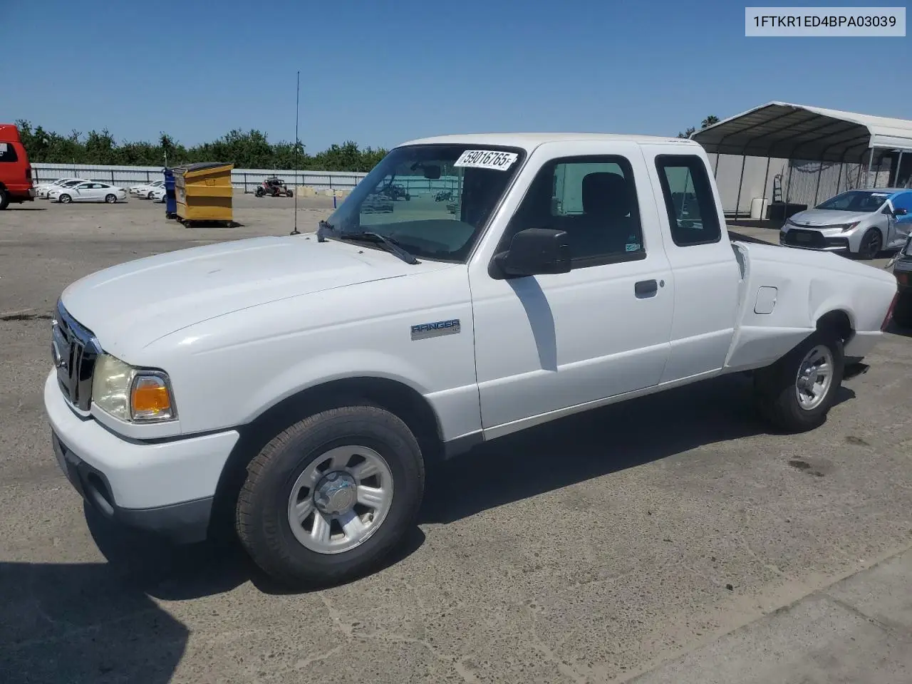 2011 Ford Ranger Super Cab VIN: 1FTKR1ED4BPA03039 Lot: 59016765