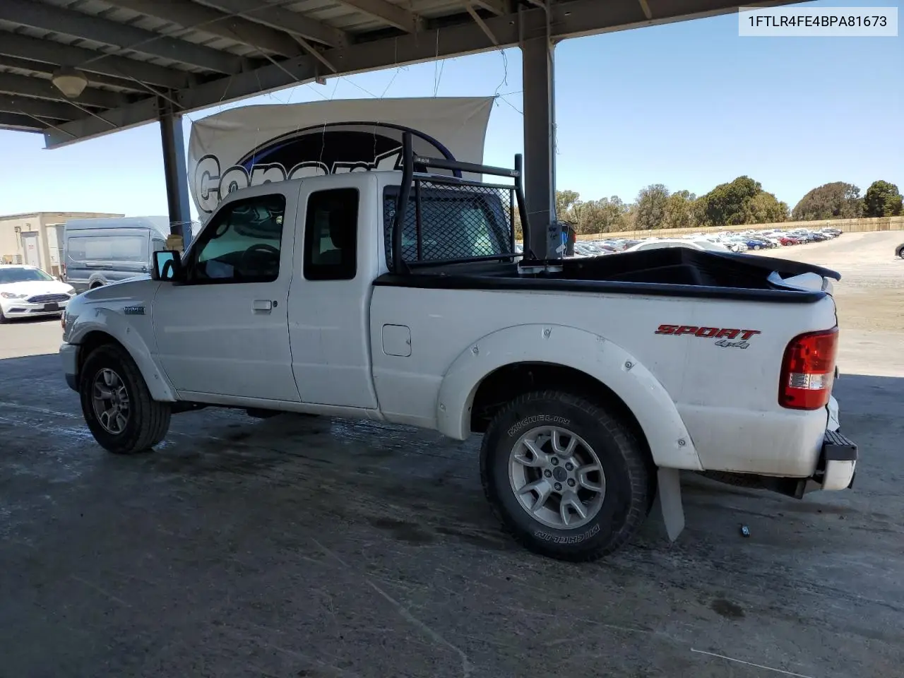 2011 Ford Ranger Super Cab VIN: 1FTLR4FE4BPA81673 Lot: 61954995