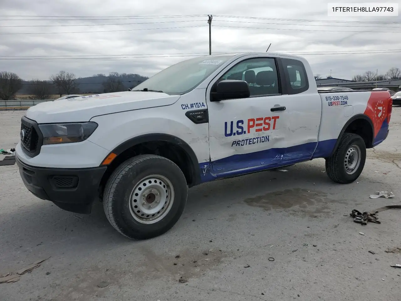 2020 Ford Ranger Xl VIN: 1FTER1EH8LLA97743 Lot: 44139495