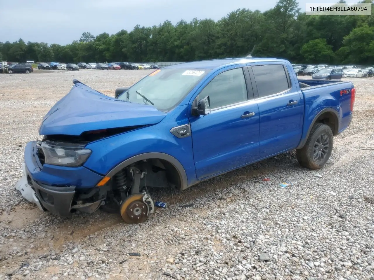 2020 Ford Ranger Xl VIN: 1FTER4EH3LLA60794 Lot: 63056425