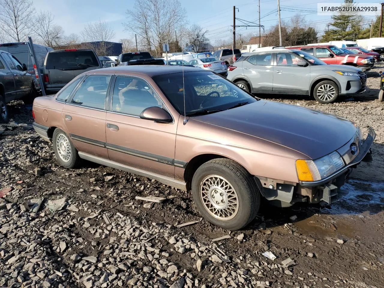 1989 Ford Taurus Gl VIN: 1FABP52U1KA29938 Lot: 86684144
