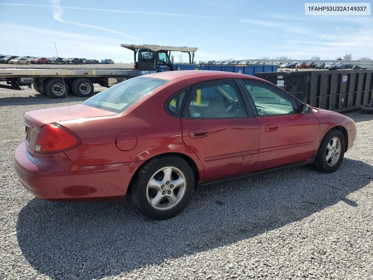 2002 Ford Taurus Se VIN: 1FAHP53U32A149337 Lot: 49245395