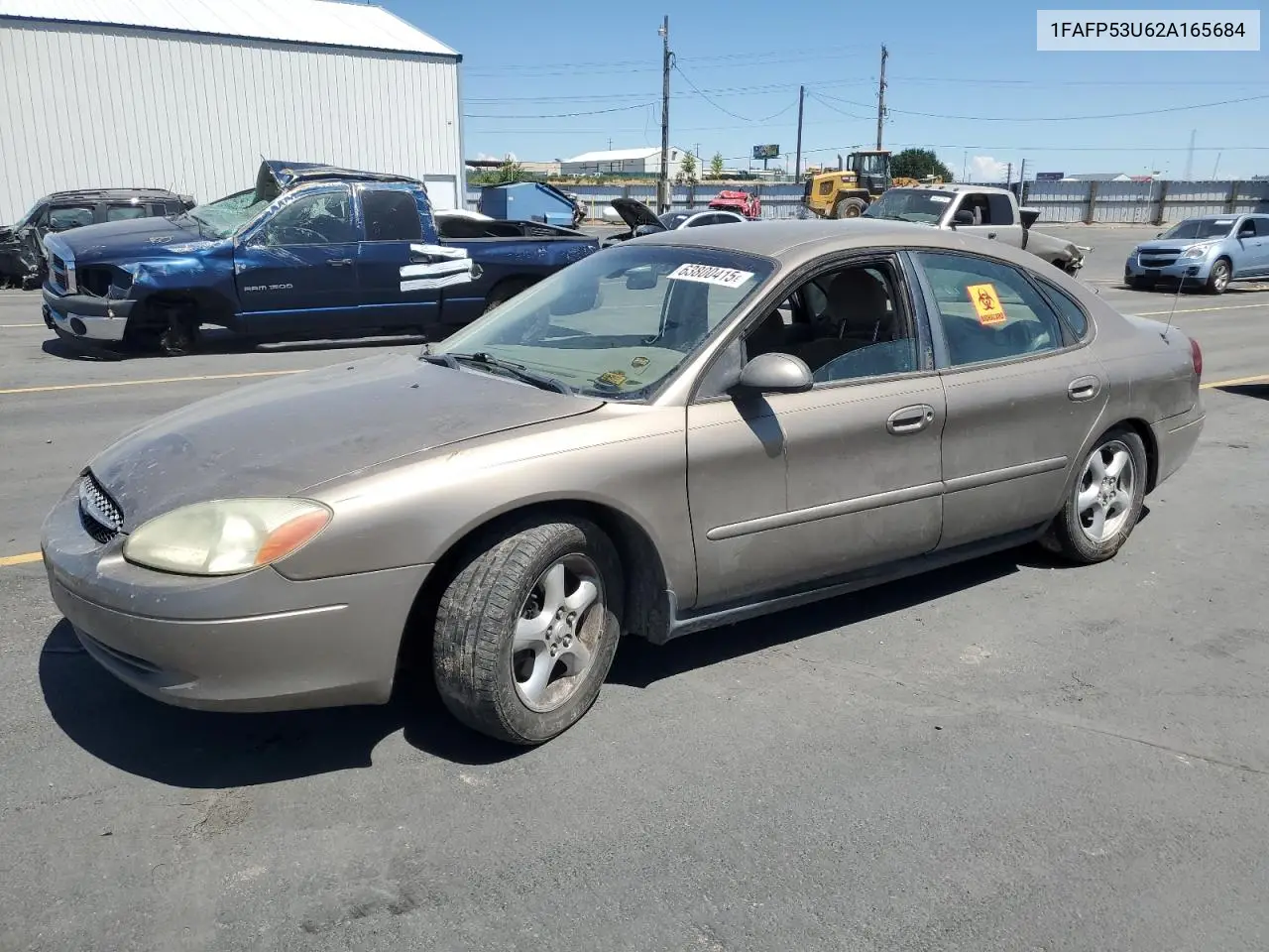 2002 Ford Taurus Se VIN: 1FAFP53U62A165684 Lot: 63800415