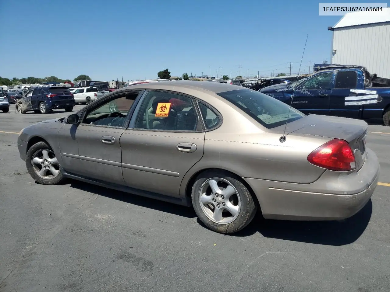2002 Ford Taurus Se VIN: 1FAFP53U62A165684 Lot: 63800415