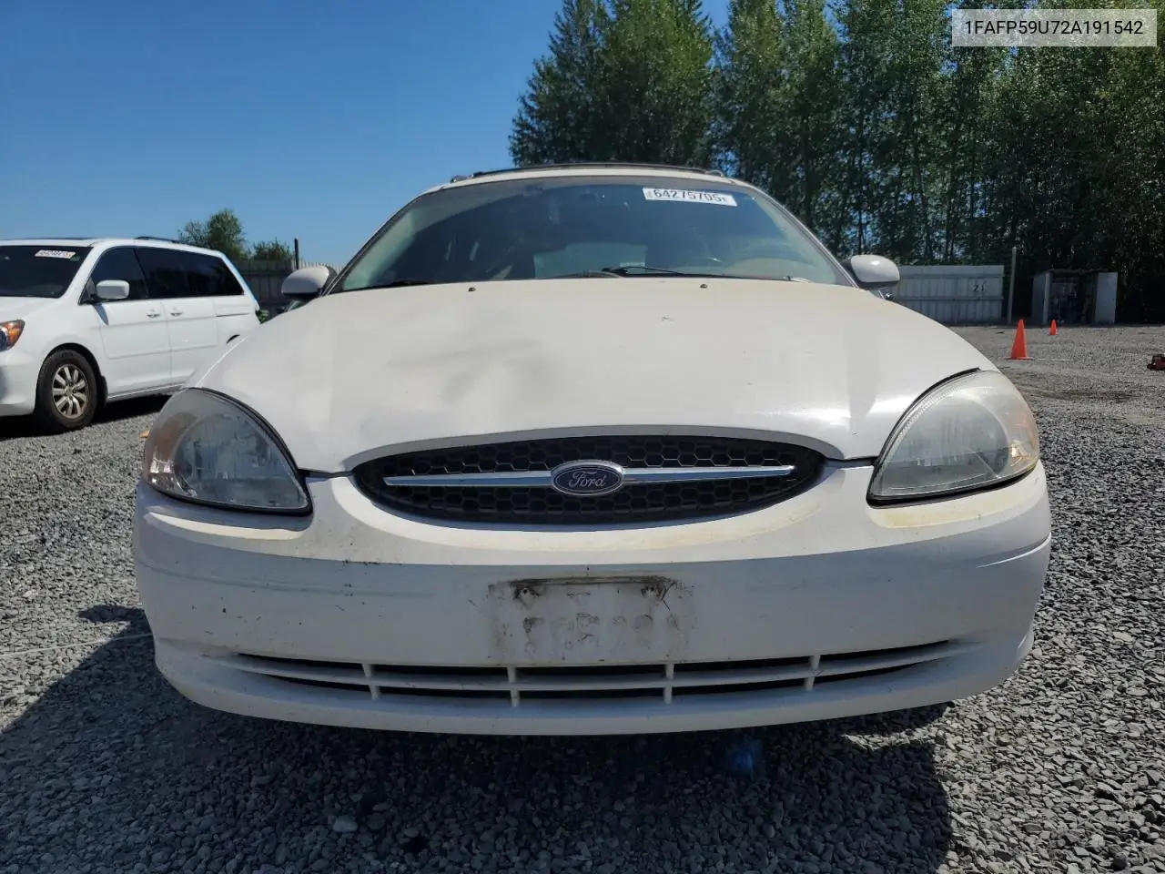 2002 Ford Taurus Sel VIN: 1FAFP59U72A191542 Lot: 64275705