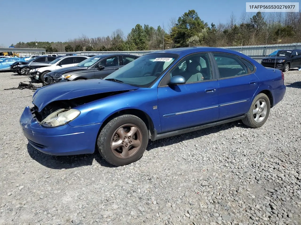 2003 Ford Taurus Sel VIN: 1FAFP56S53G276977 Lot: 48751515
