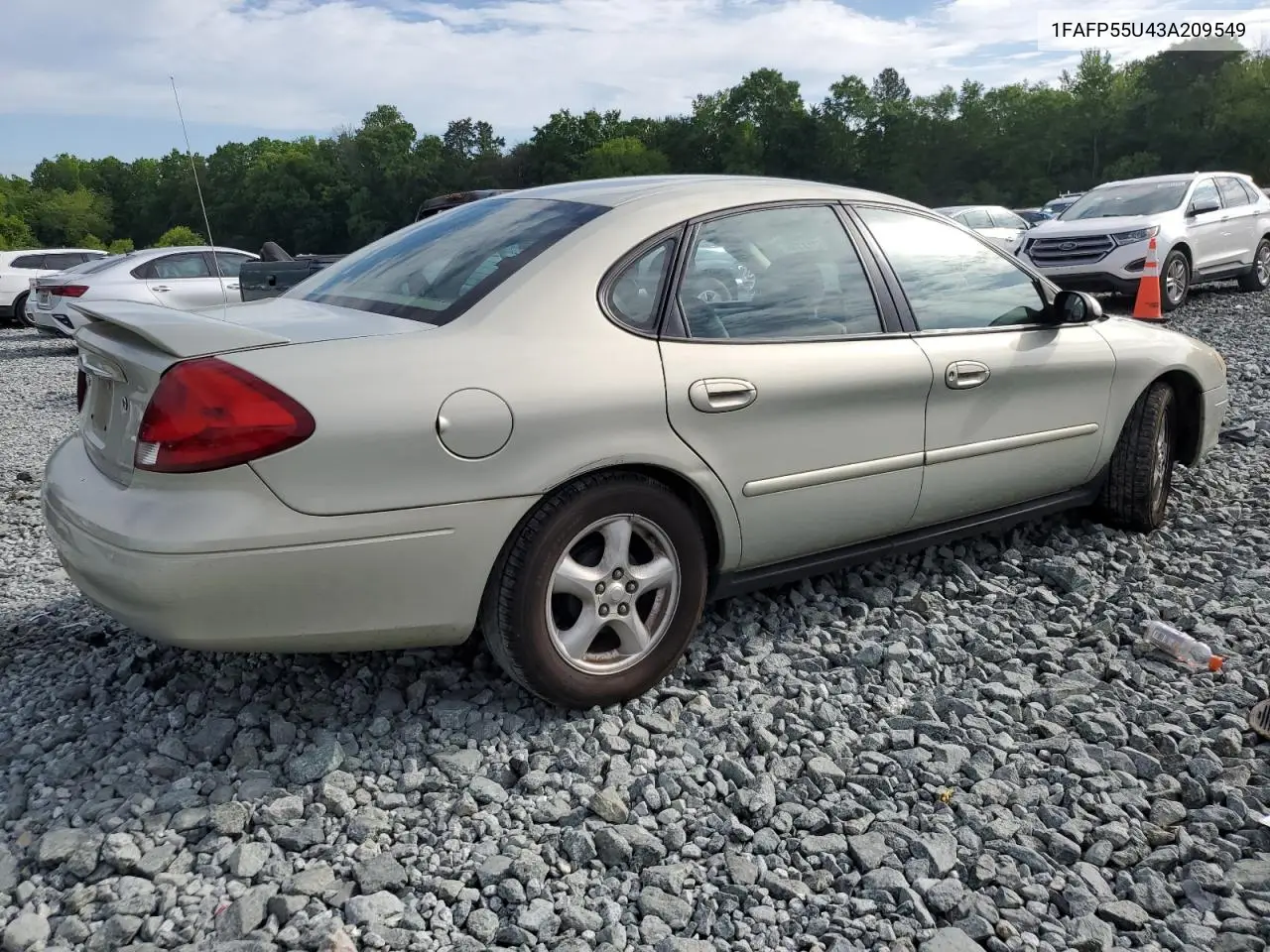 2003 Ford Taurus Ses VIN: 1FAFP55U43A209549 Lot: 56211315