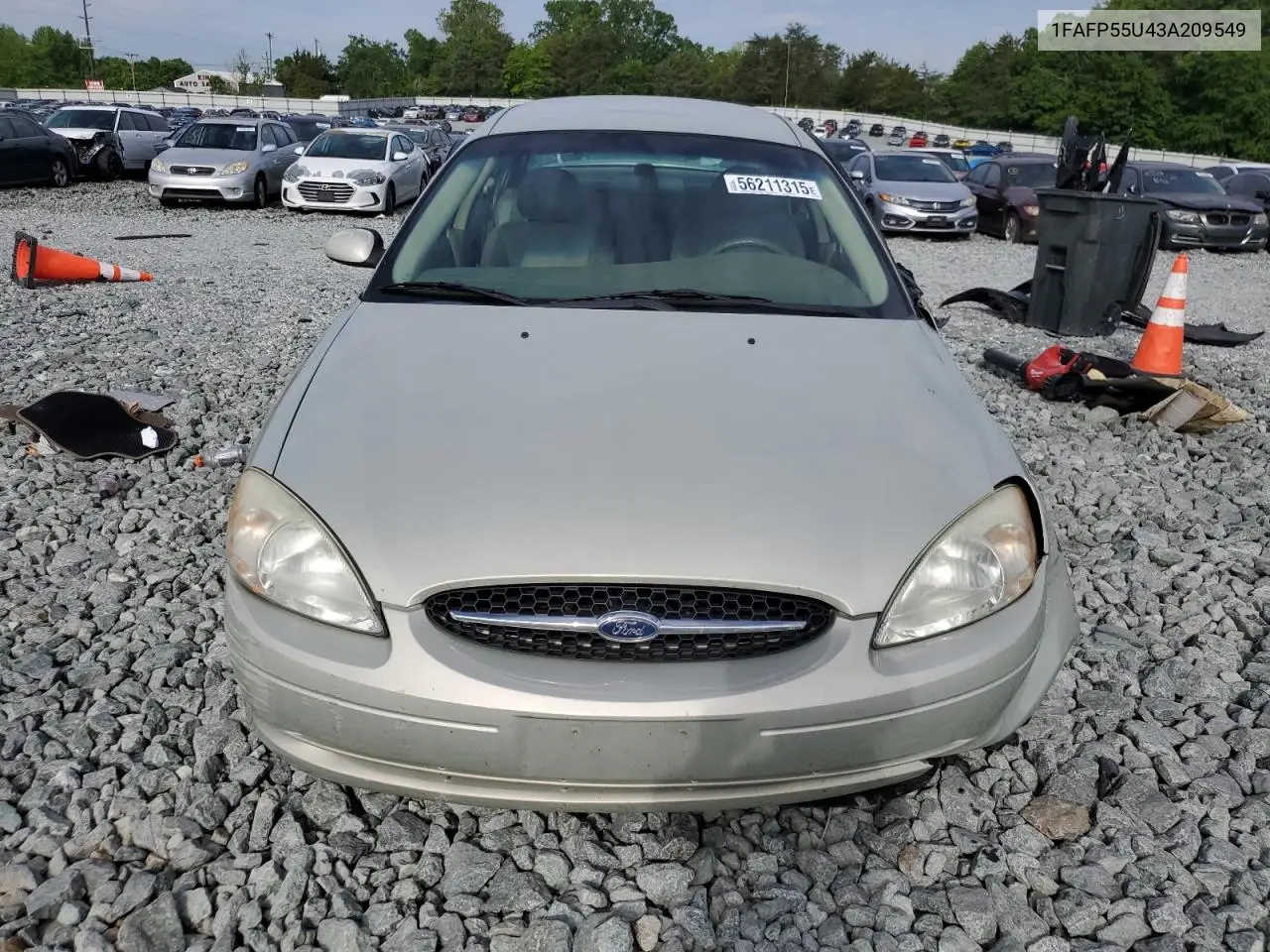 2003 Ford Taurus Ses VIN: 1FAFP55U43A209549 Lot: 56211315