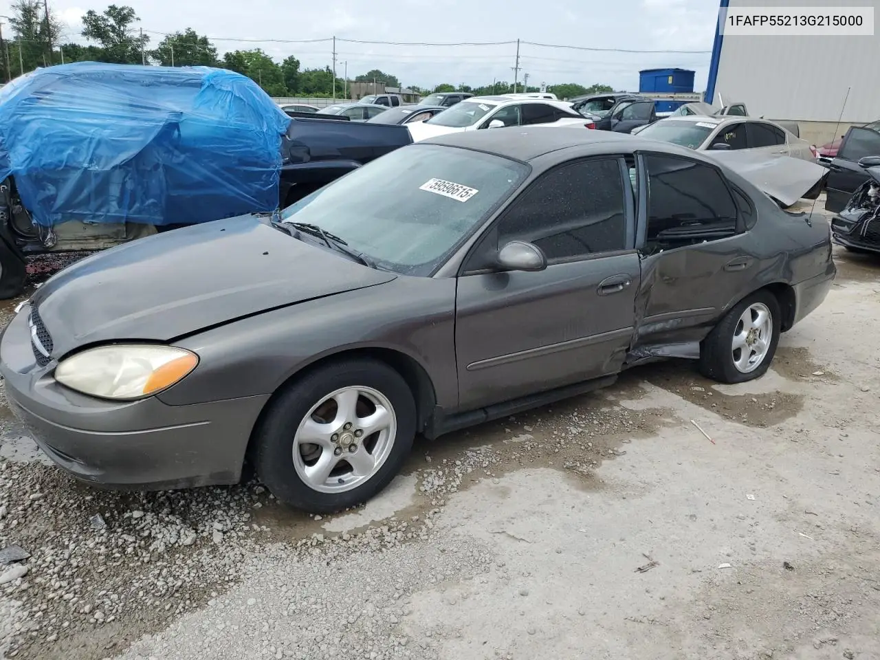 2003 Ford Taurus Ses VIN: 1FAFP55213G215000 Lot: 59596615