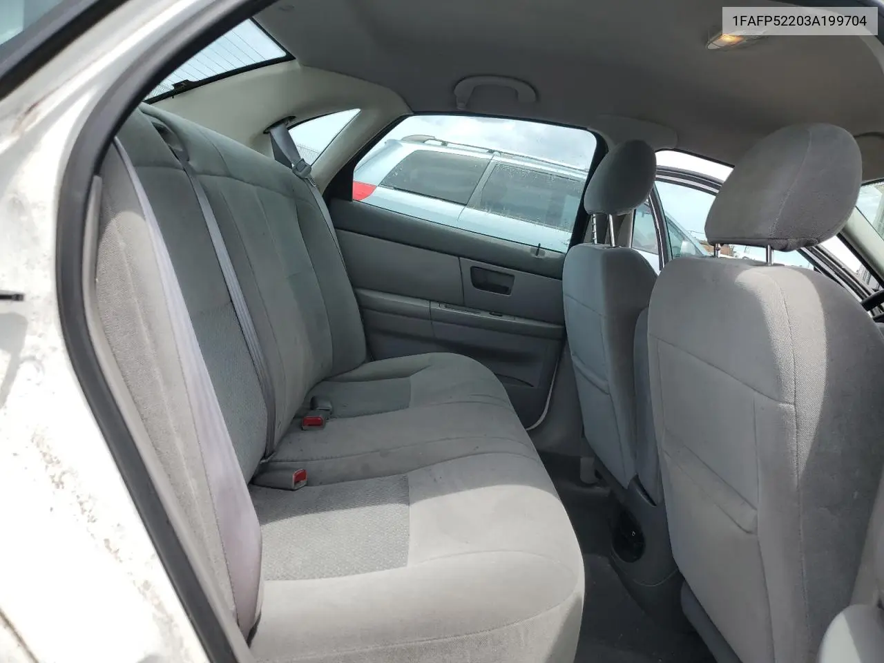 2003 Ford Taurus Lx VIN: 1FAFP52203A199704 Lot: 62687385