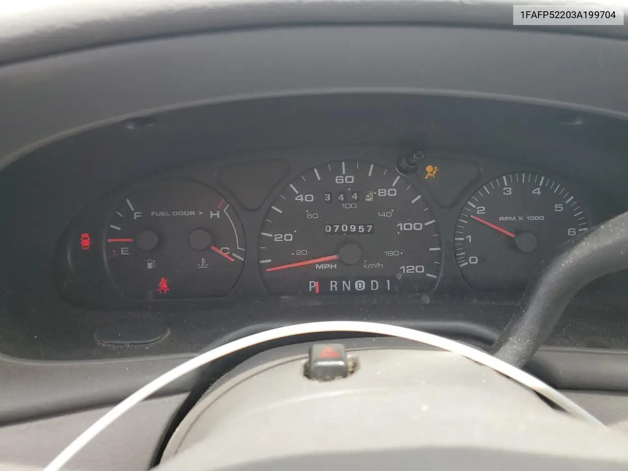 2003 Ford Taurus Lx VIN: 1FAFP52203A199704 Lot: 62687385