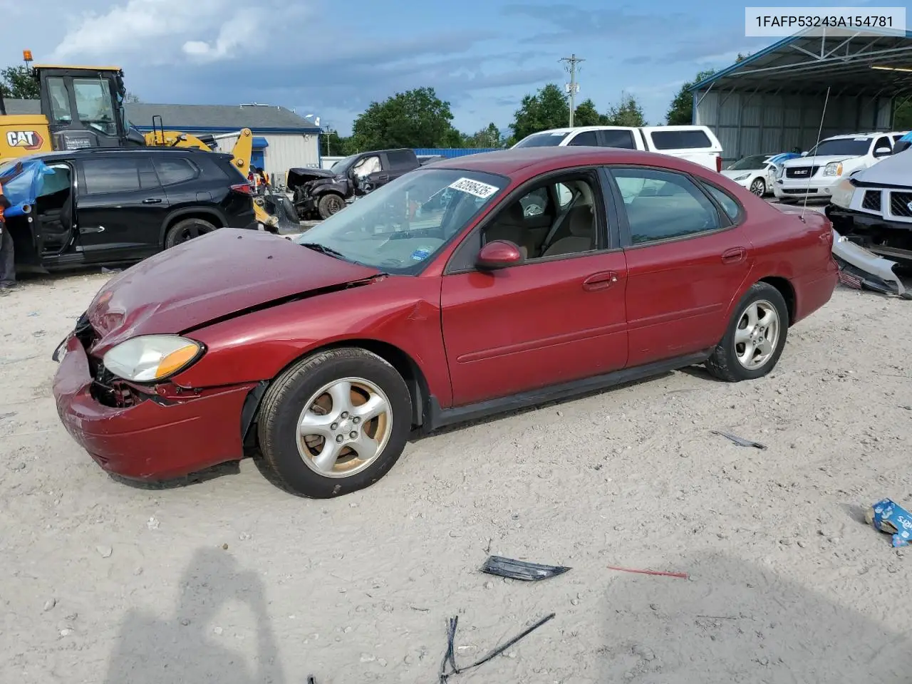2003 Ford Taurus Se VIN: 1FAFP53243A154781 Lot: 62896435