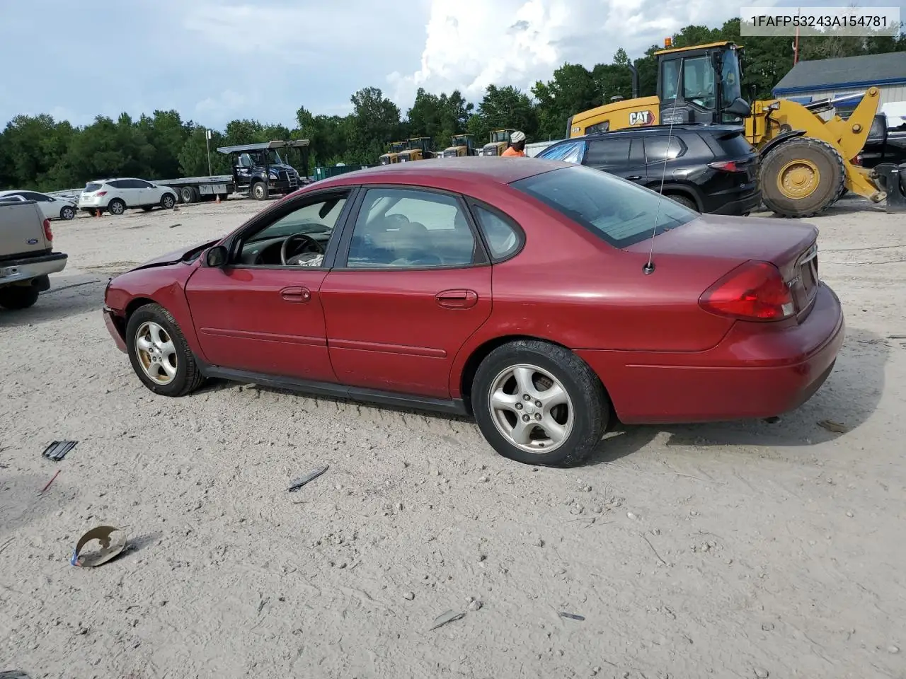 2003 Ford Taurus Se VIN: 1FAFP53243A154781 Lot: 62896435