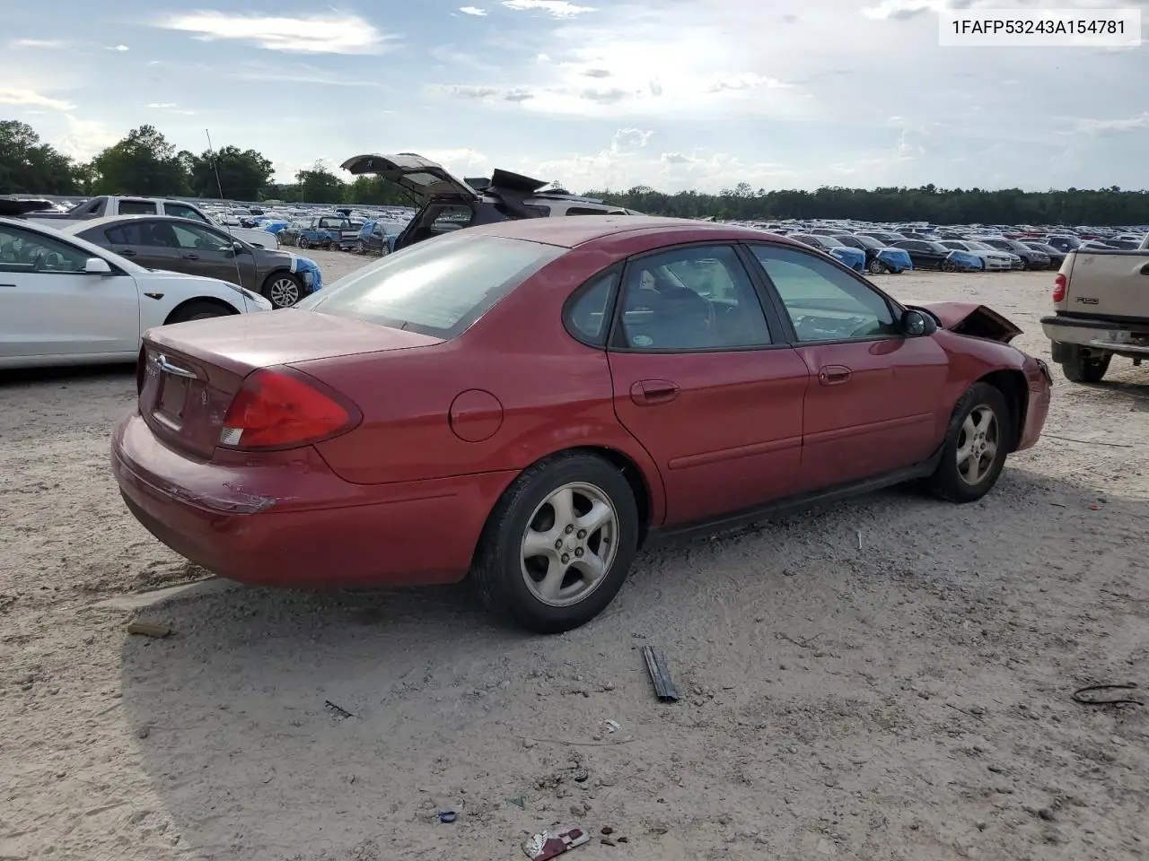 2003 Ford Taurus Se VIN: 1FAFP53243A154781 Lot: 62896435
