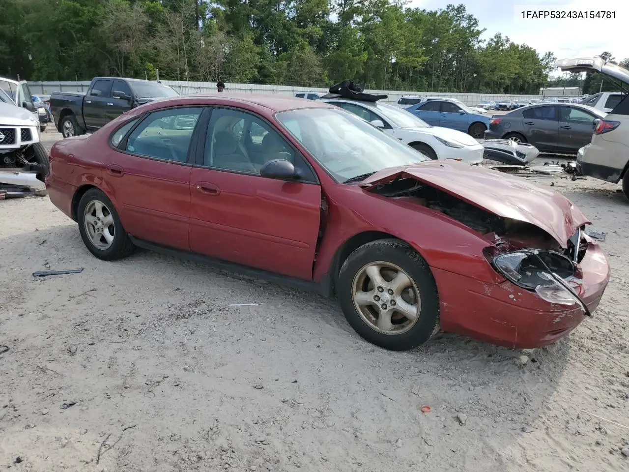 2003 Ford Taurus Se VIN: 1FAFP53243A154781 Lot: 62896435