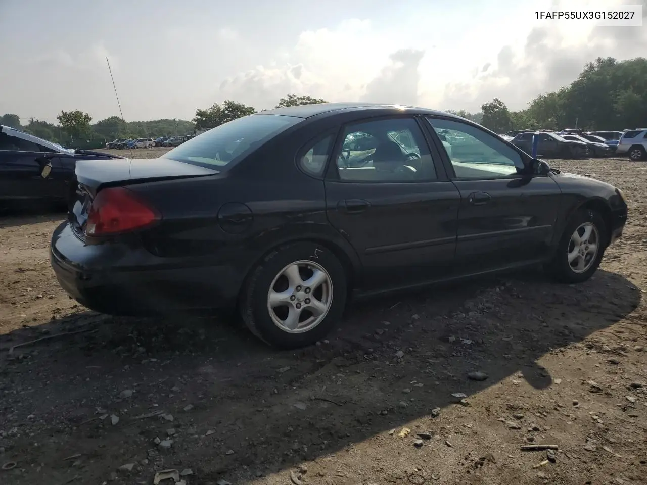 2003 Ford Taurus Ses VIN: 1FAFP55UX3G152027 Lot: 64510775