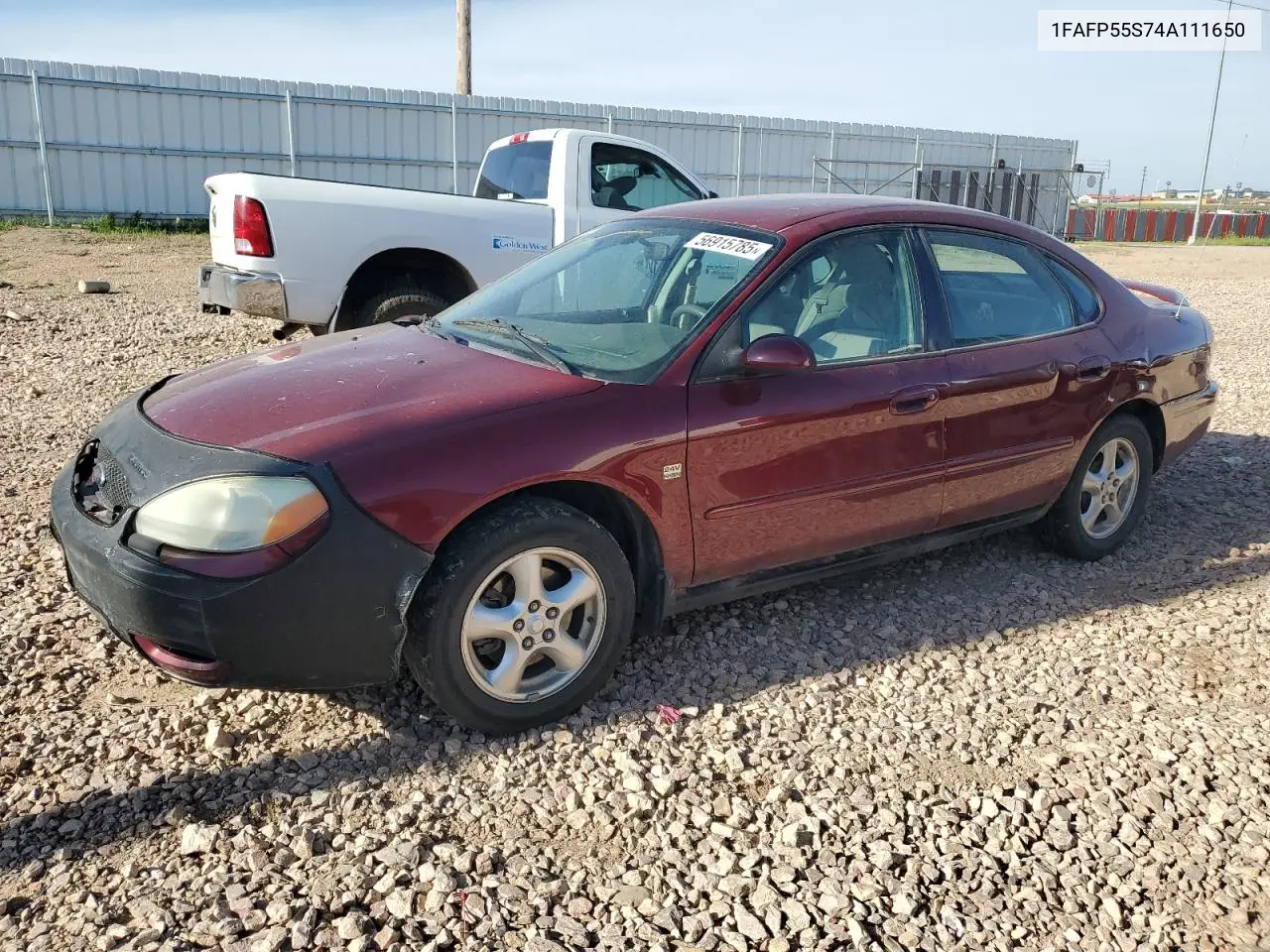 2004 Ford Taurus Ses VIN: 1FAFP55S74A111650 Lot: 56915785