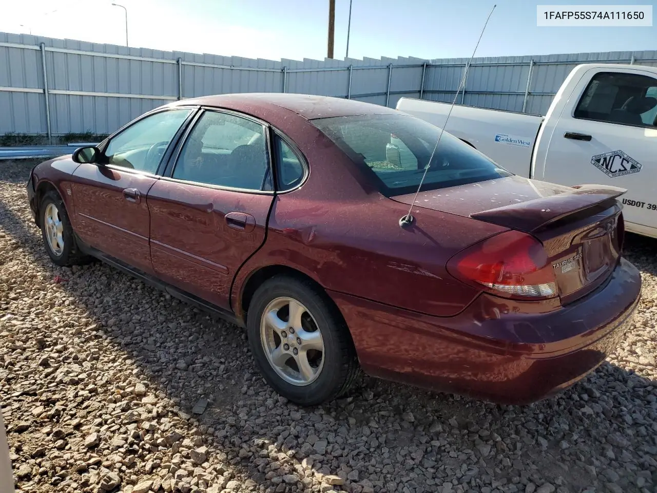 2004 Ford Taurus Ses VIN: 1FAFP55S74A111650 Lot: 56915785